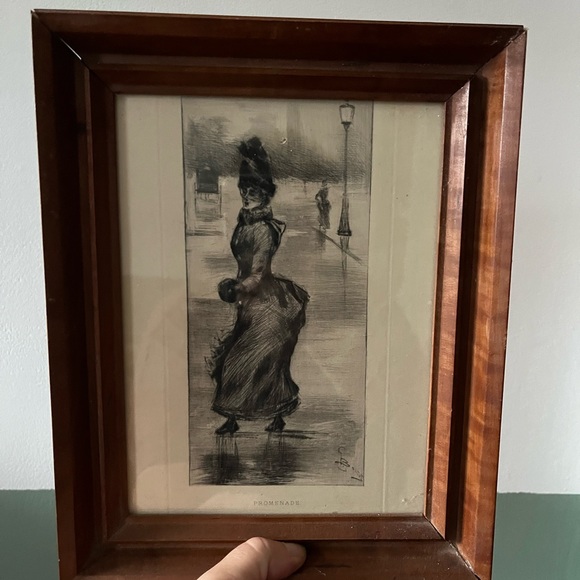 Frame with Parisian 1900 scene - Picture 8 of 8